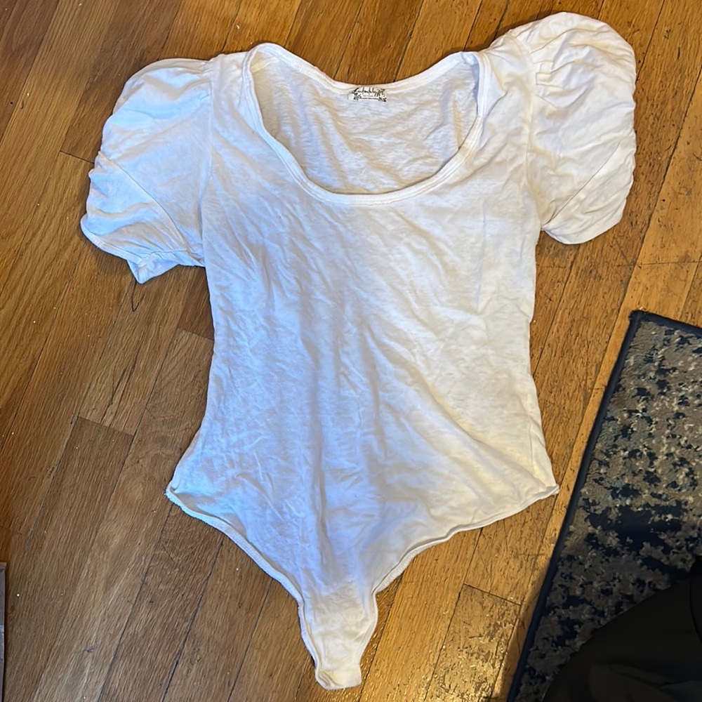 Free People Puff Sleeve body suit